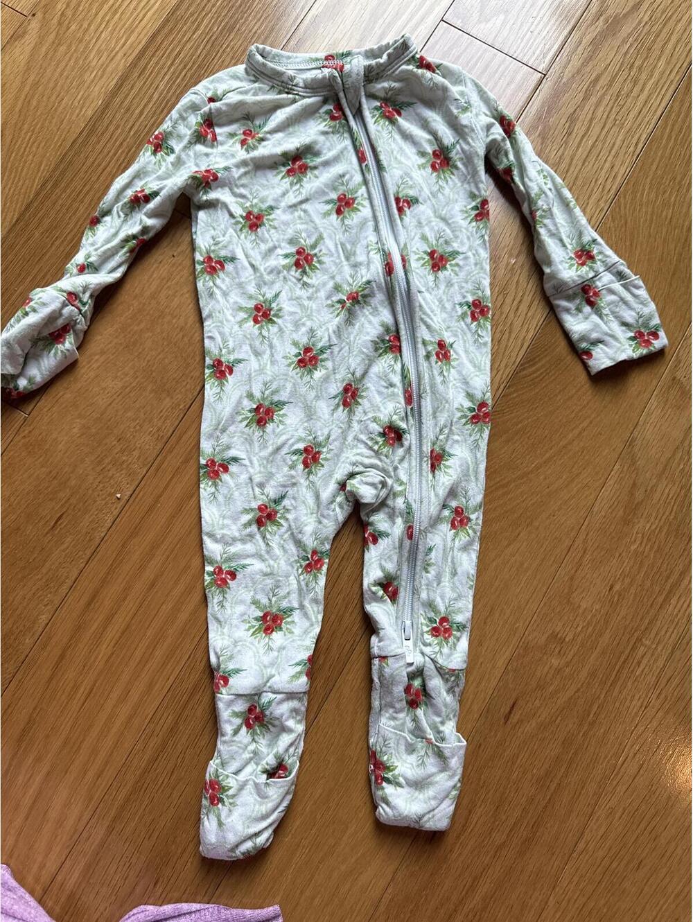 Posh Peanut 0-3M Floral Zip Footed Sleeper Pajamas